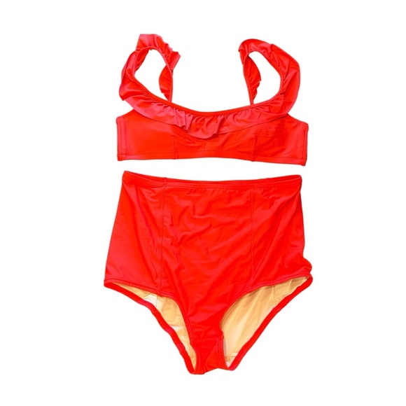 J. CREW Ruffle Top and High-Waisted Bottom Bikini Set - Picture 3 of 13